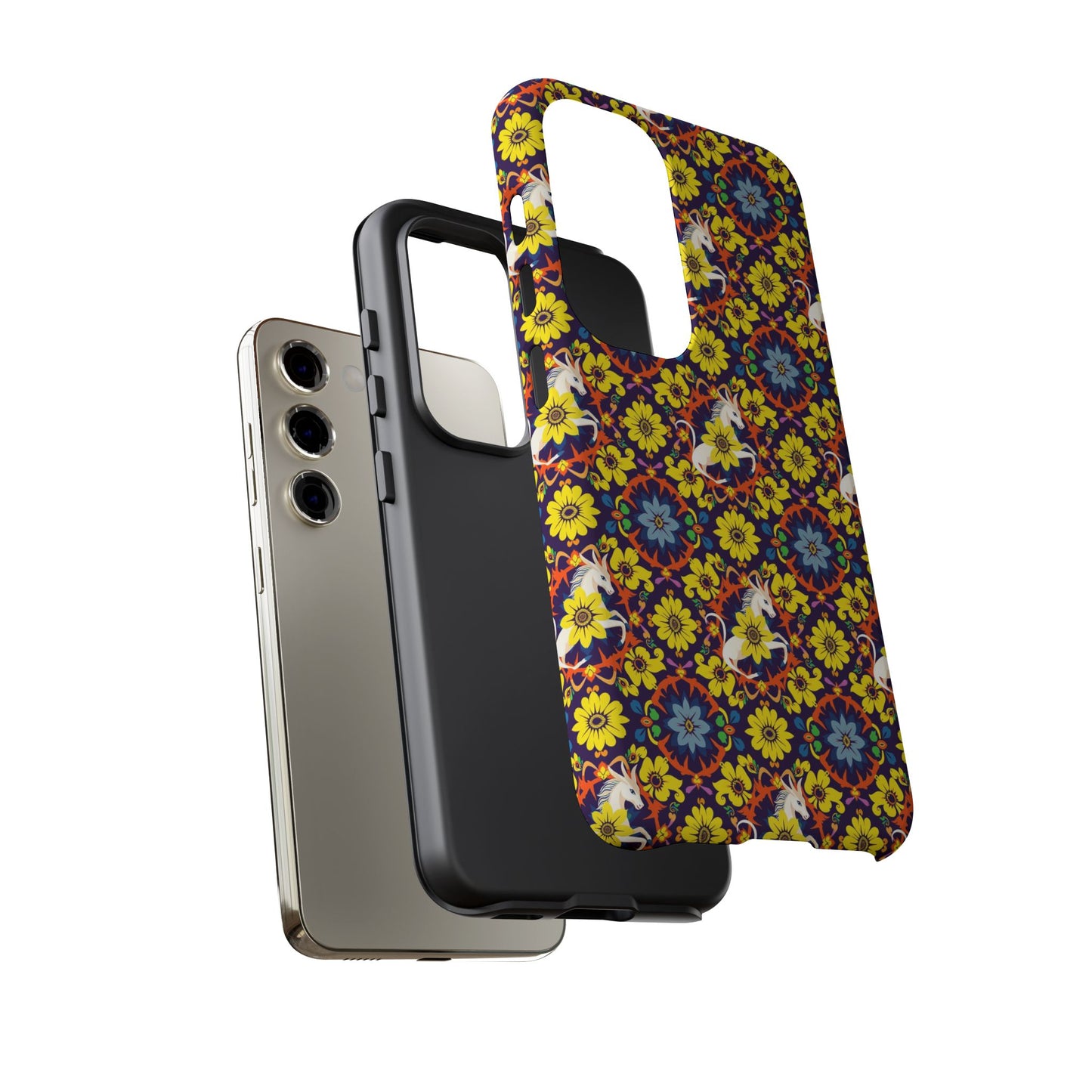 Tough Cases, Aquarius, Zodiac v3, Flower Pattern