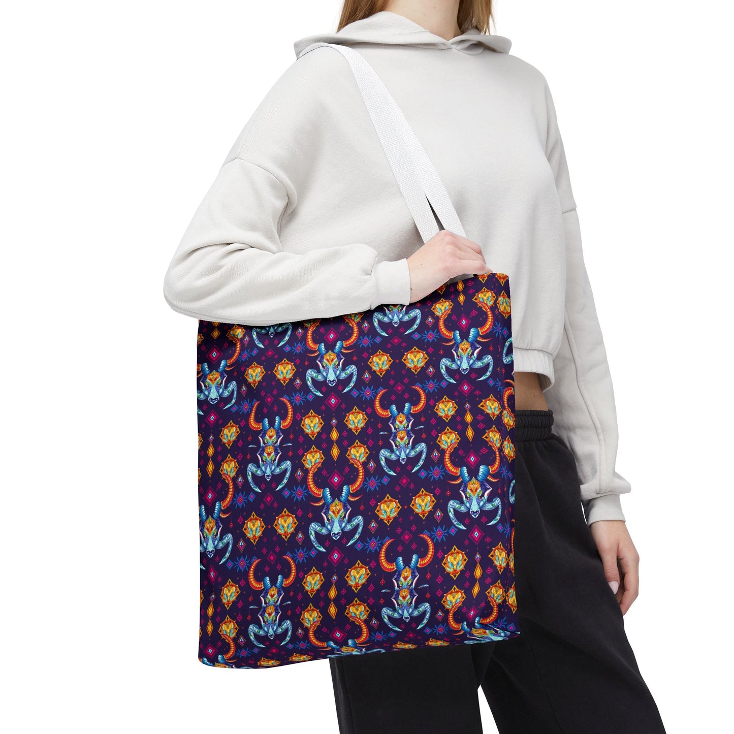 Tote Bag (AOP), Taurus, Zodiac, Jewel Pattern