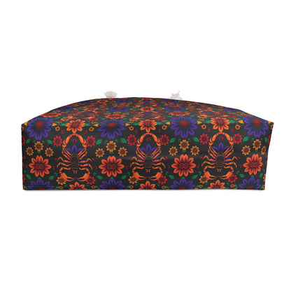 Weekender Bag, Scorpio, Zodiac, Flower Pattern