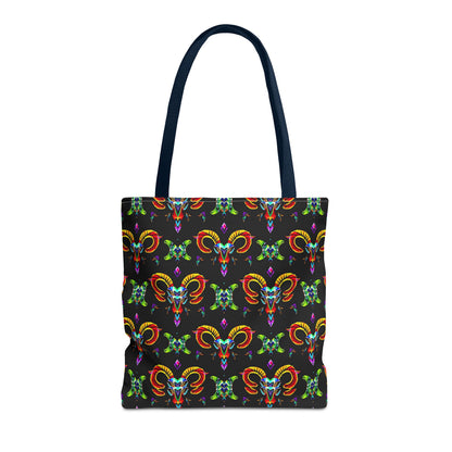 Tote Bag (AOP), Aries, Zodiac, Jewel Pattern