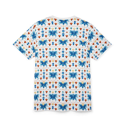 Unisex Cut & Sew T-Shirt, (AOP) Aquarius, Zodiac v3, Jewels Pattern