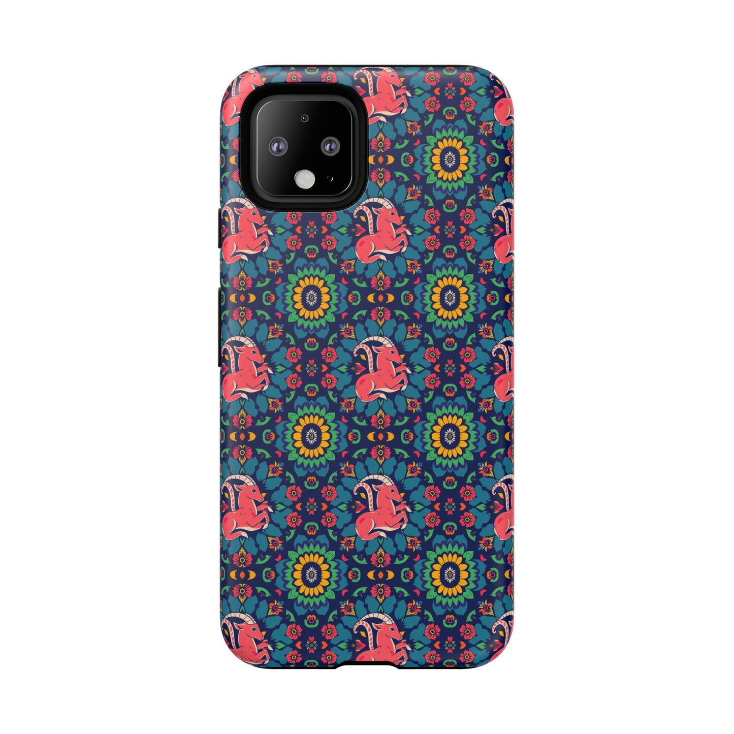 Tough Cases, Capricorn, Zodiac v1, Flower Pattern