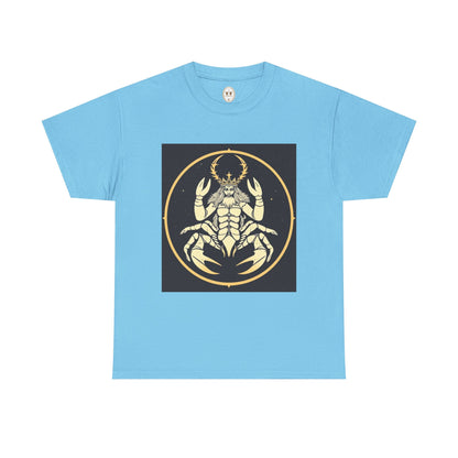 Unisex Heavy Cotton T-Shirt, Scorpio King, Print Art, Zodiac Design