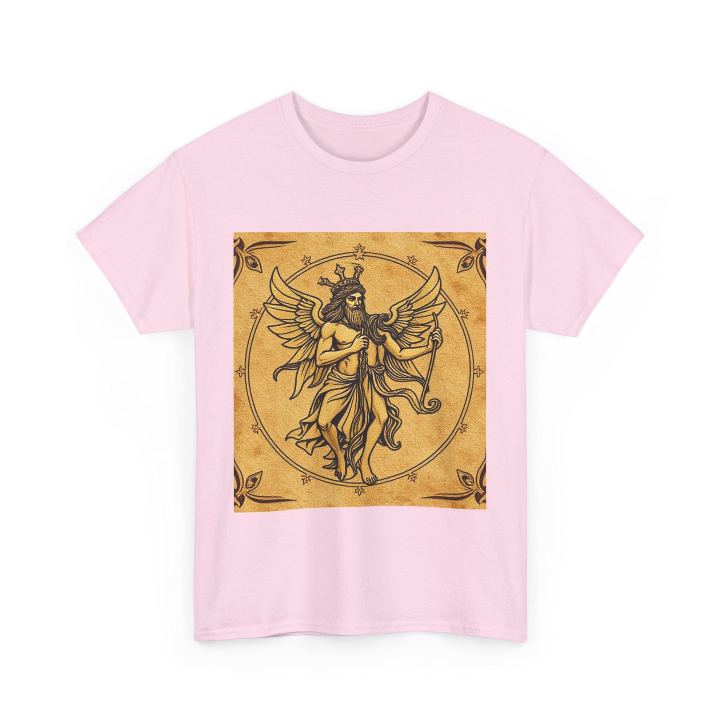 Unisex Heavy Cotton T-Shirt, Pencil Art, Gemini Zodiac Design