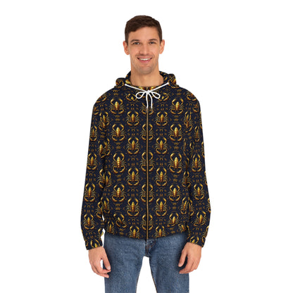 Full-Zip Hoodie (AOP), Scorpio, Zodiac v4, Pattern