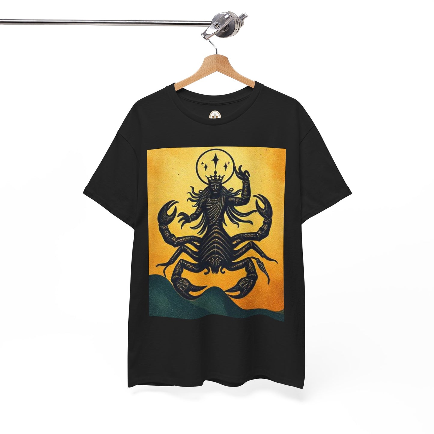 Unisex Heavy Cotton T-Shirt, Scorpion King, Print Art, Scorpio Zodiac Design