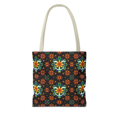 Tote Bag (AOP), Libra, Zodiac v2, Flower Pattern
