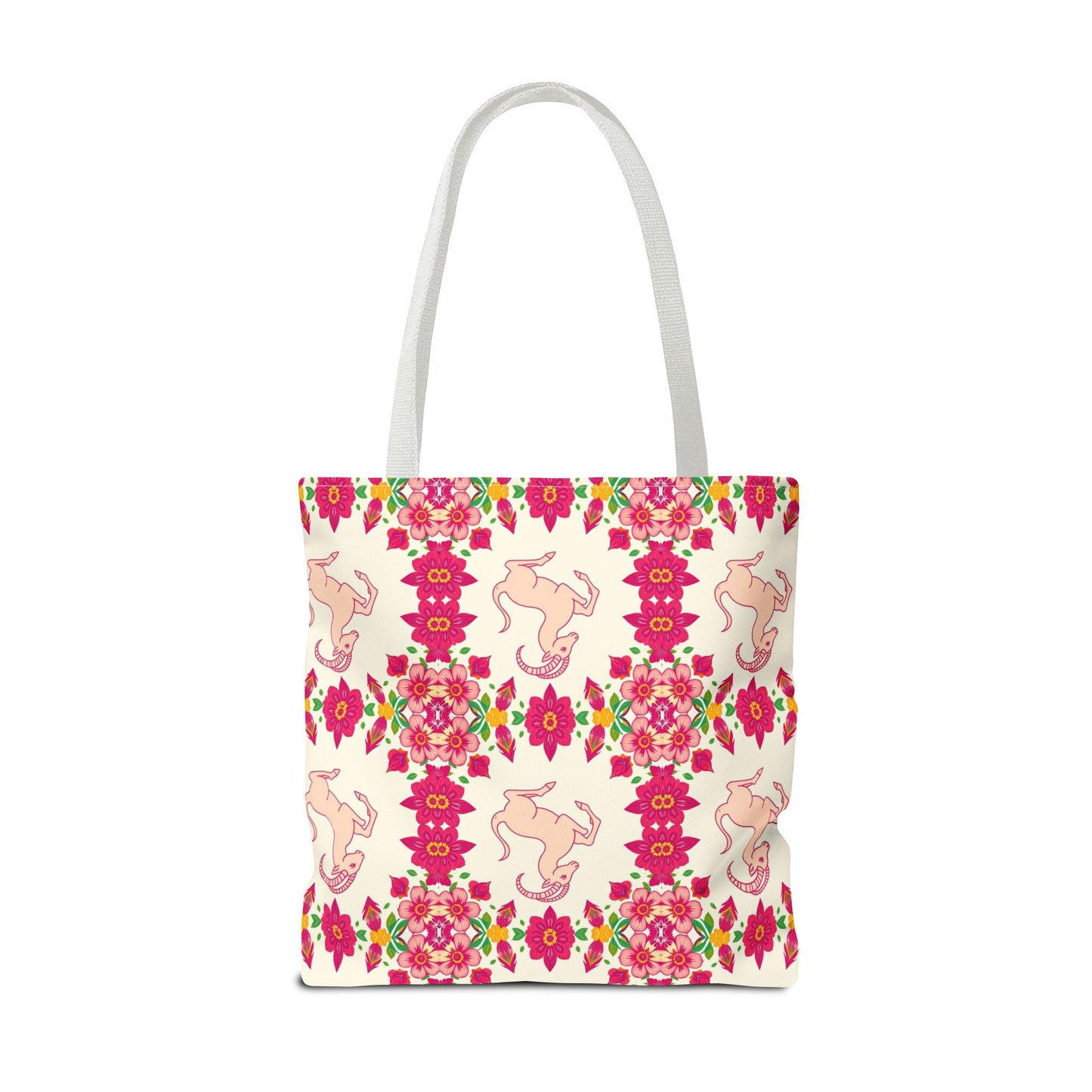 Tote Bag (AOP), Capricorn, Zodiac, Flower Pattern
