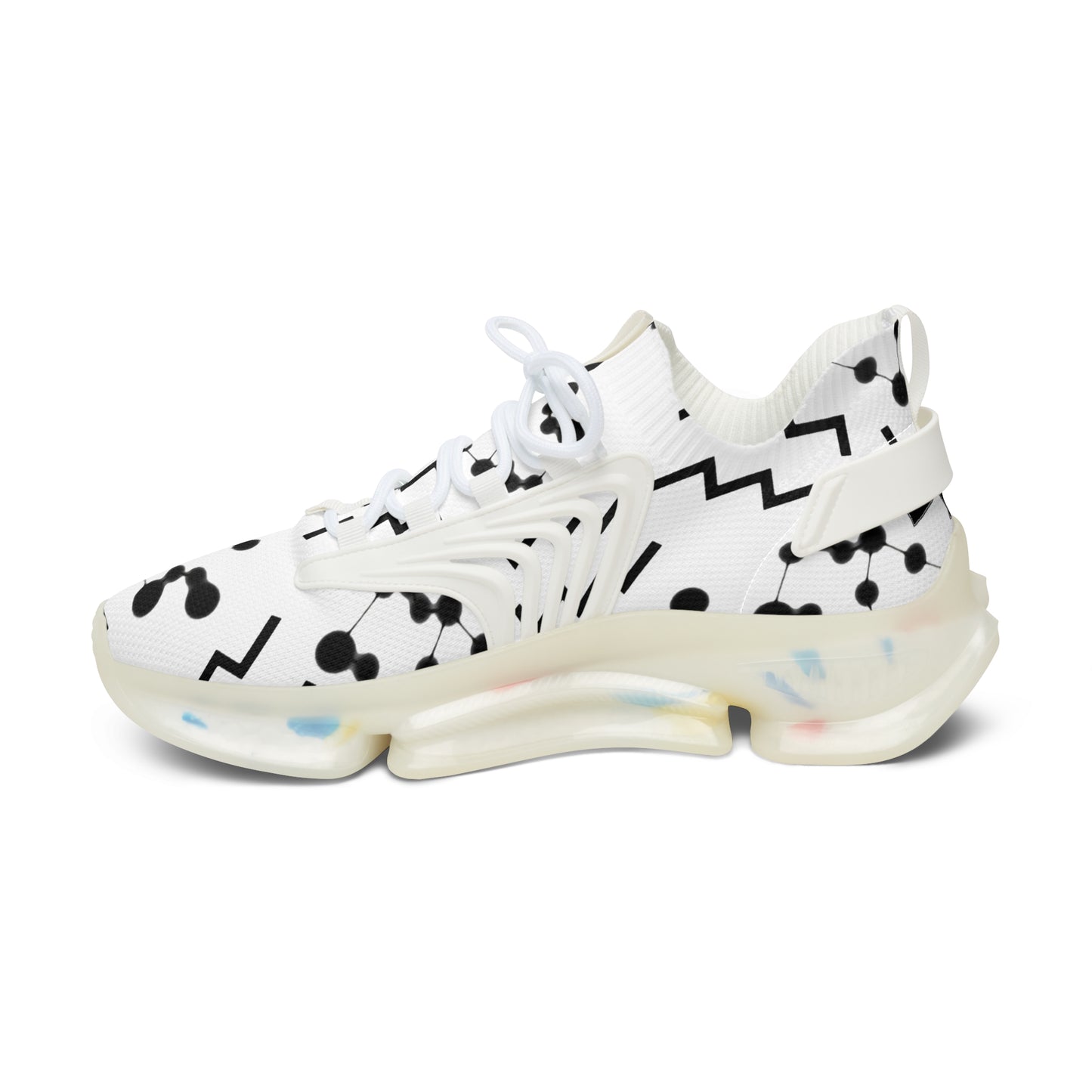 Women's Mesh Sneakers, Constellation & Symbol, Aquarius Zodiac Sign, AOP
