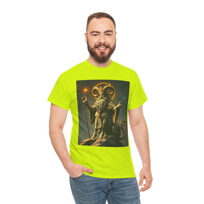 Unisex Heavy Cotton T-Shirt, Taurus God v1, Zodiac Design