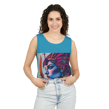 Unisex Garment-Dyed, Tank Top, Sagittarius Design, Pop Art, 100% US cotton