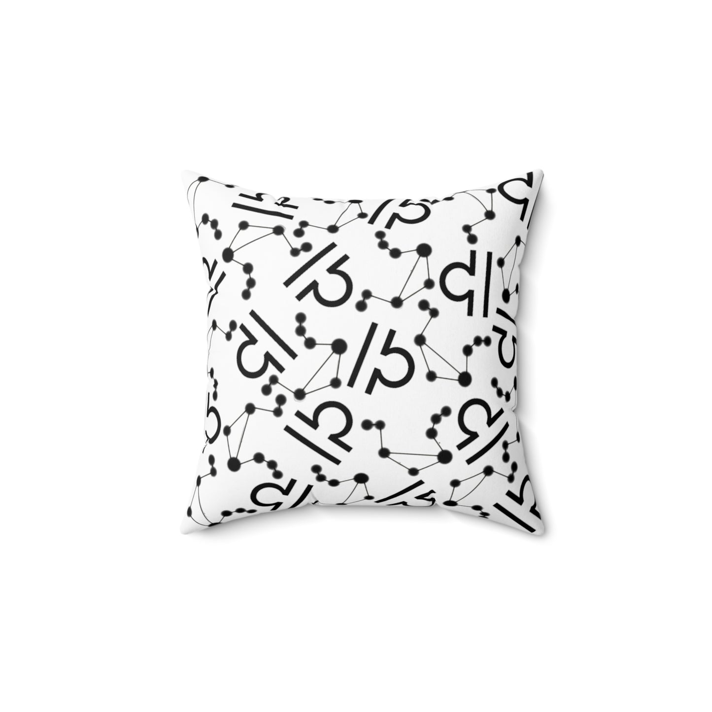 Zodiac Spun Polyester Square Pillow Libra Zodiac Sign White Pillow