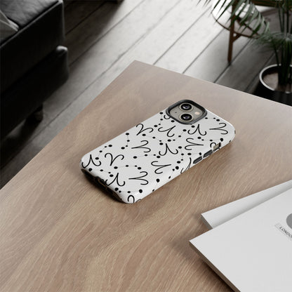 Tough Cases with the Aries Zodiac sign for iPhone, Samsung Galaxy, and Google Pixel devices