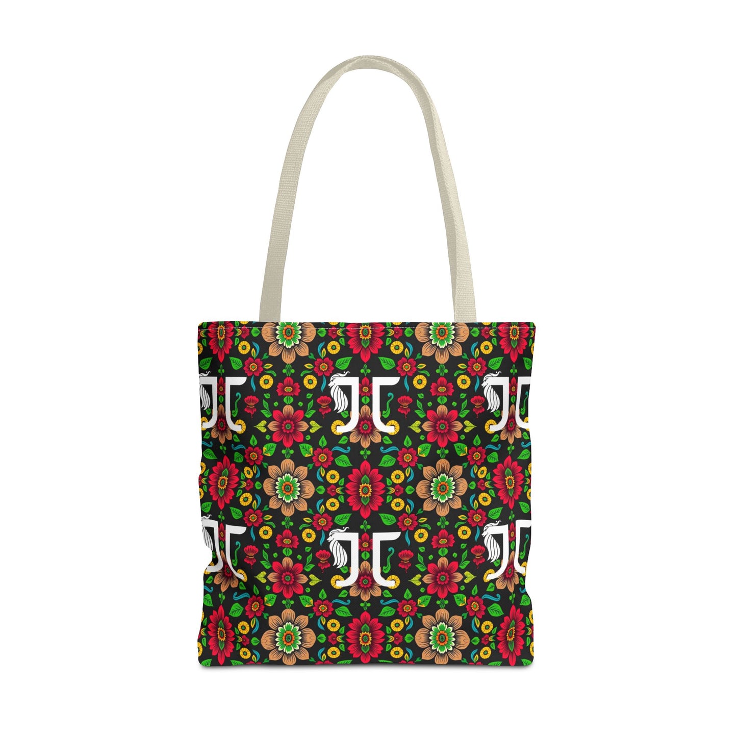 Tote Bag, (AOP), Gemini, Zodiac, Flower Pattern