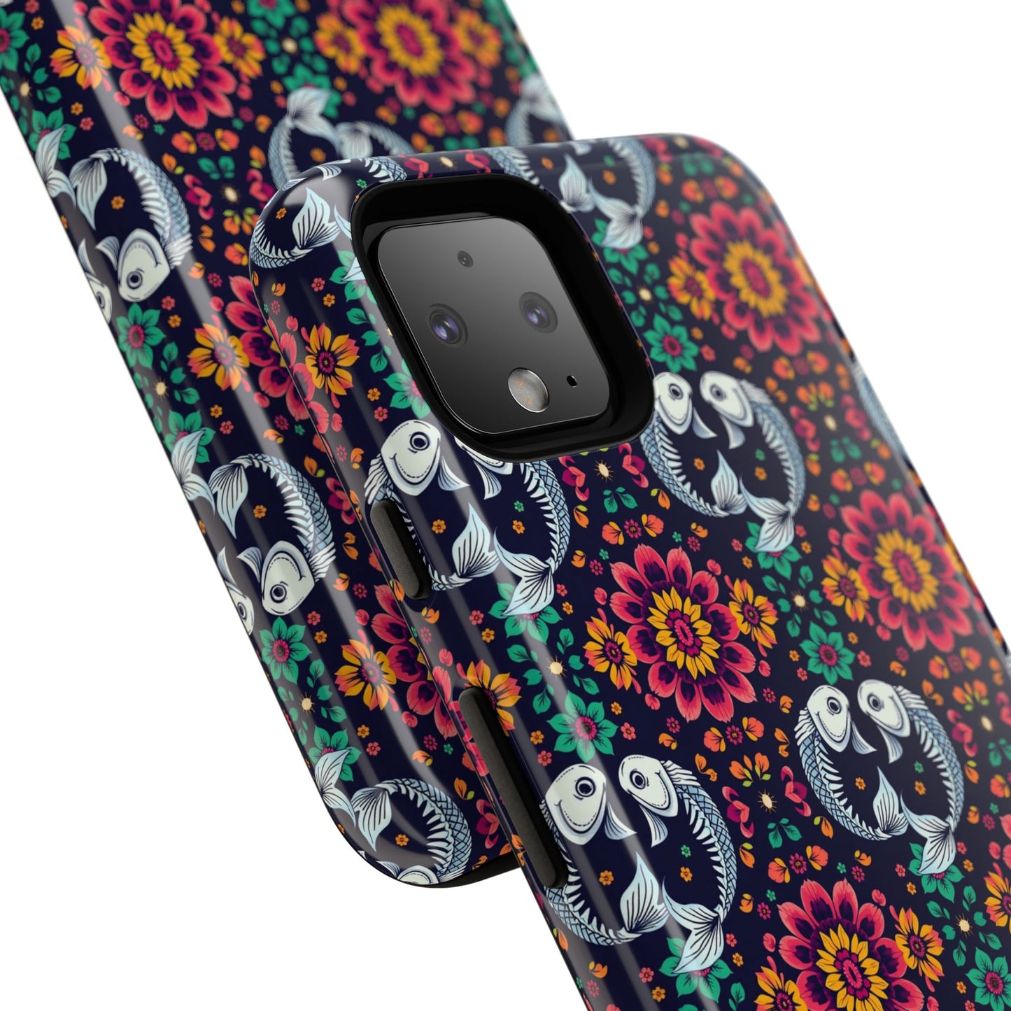 Tough Cases, Pisces, Zodiac v4, Flower Pattern
