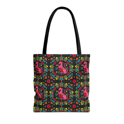 Tote Bag, (AOP), Virgo, Zodiac v6, Flower Pattern