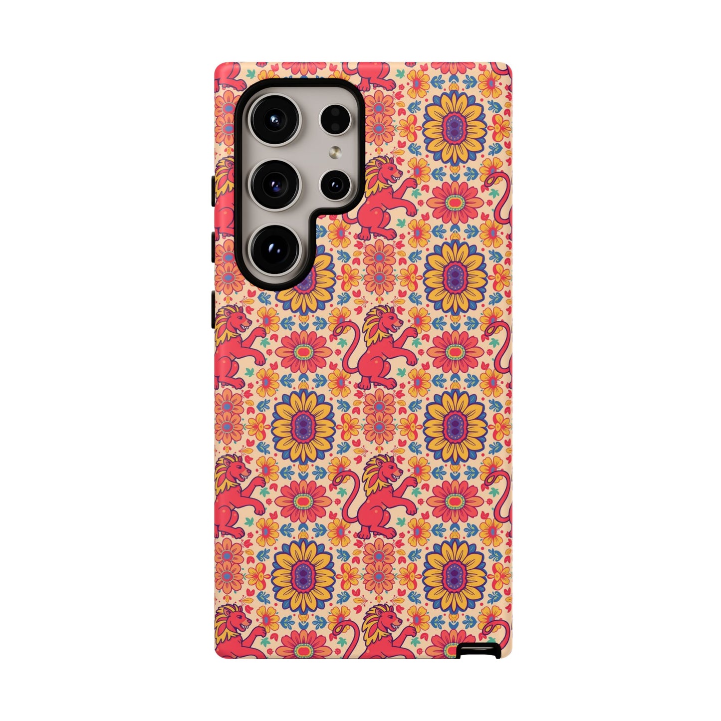 Tough Cases, Leo, Zodiac v1, Flower Pattern