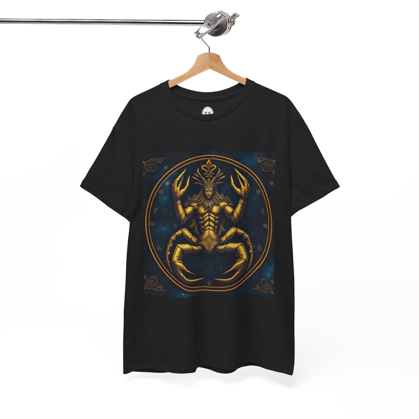Unisex Heavy Cotton T-Shirt, Scorpion King 1v, Cancer Zodiac Design