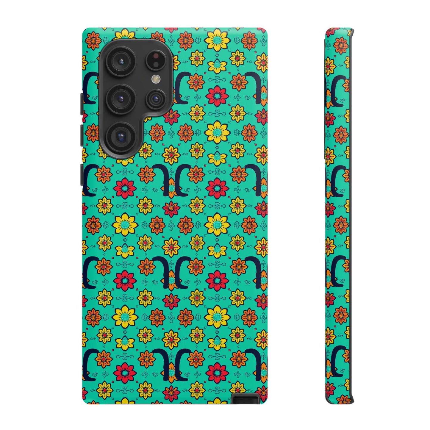 Tough Cases, Aquarius, Zodiac v2, Flower Pattern