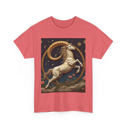 Unisex Heavy Cotton T-Shirt, Aries Animal 1v, Zodiac Design