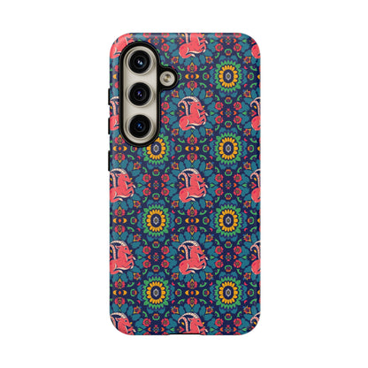 Tough Cases, Capricorn, Zodiac v1, Flower Pattern