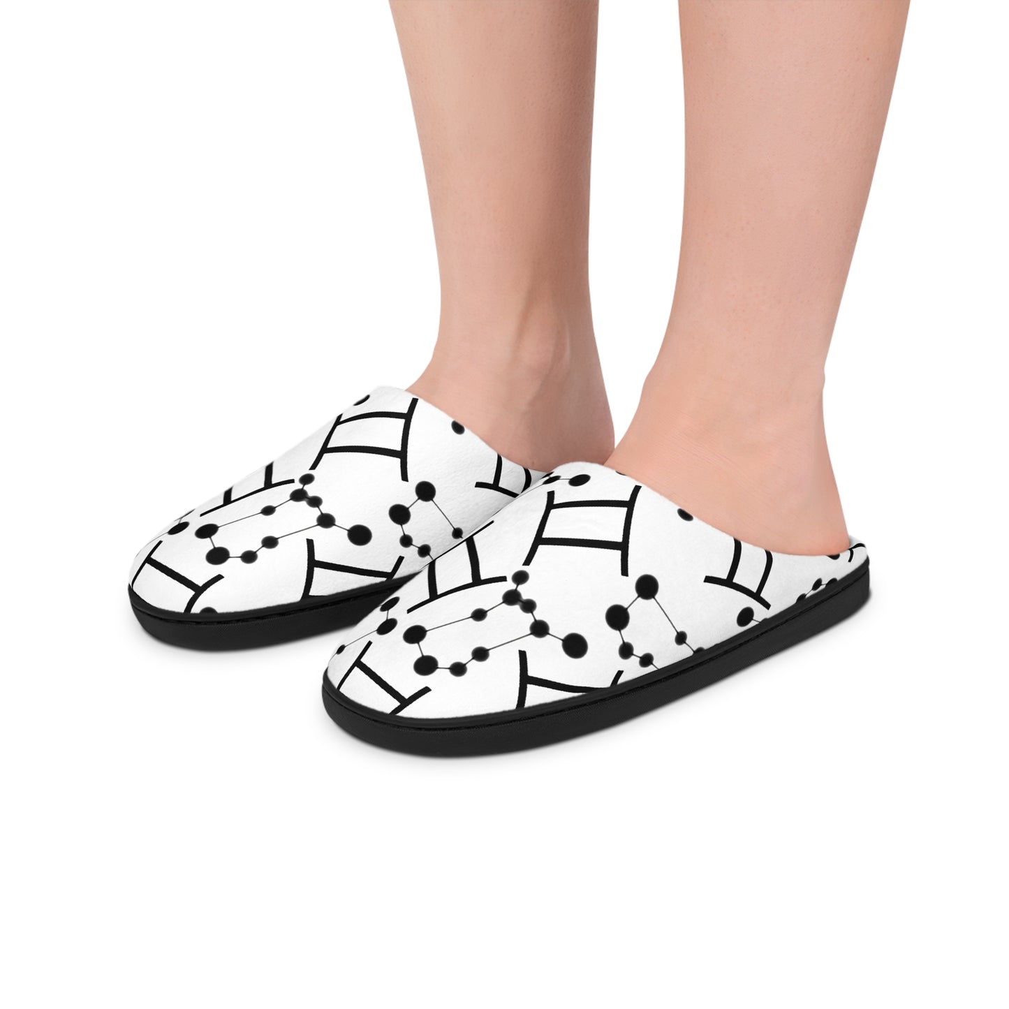 Women's Indoor Slippers, Gemini Zodiac Sign
