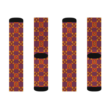 Sublimation Socks, Leo, Zodiac v2, Shapes Pattern