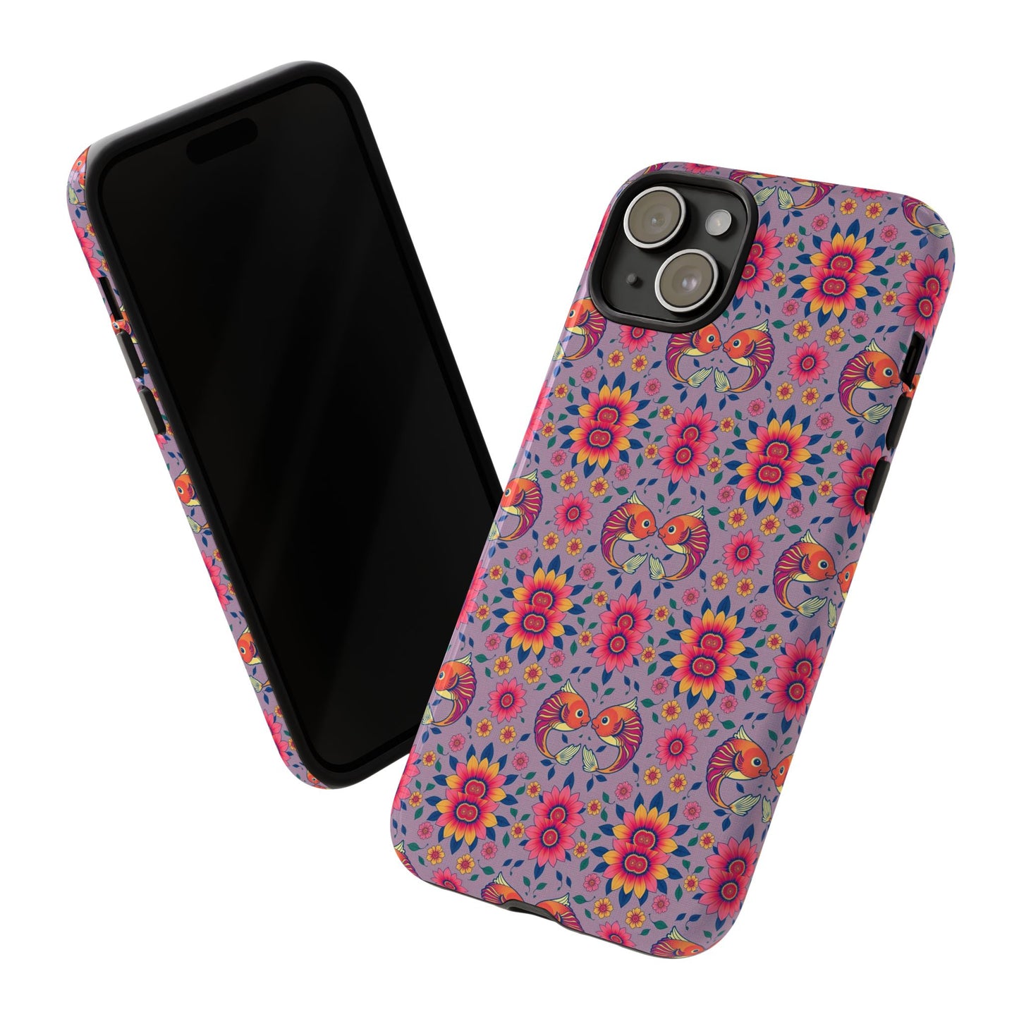 Tough Cases, Pisces, Zodiac v3, Flower Pattern