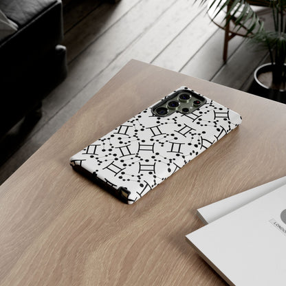 Tough Cases with the Gemini Zodiac sign for iPhone, Samsung Galaxy, and Google Pixel devices