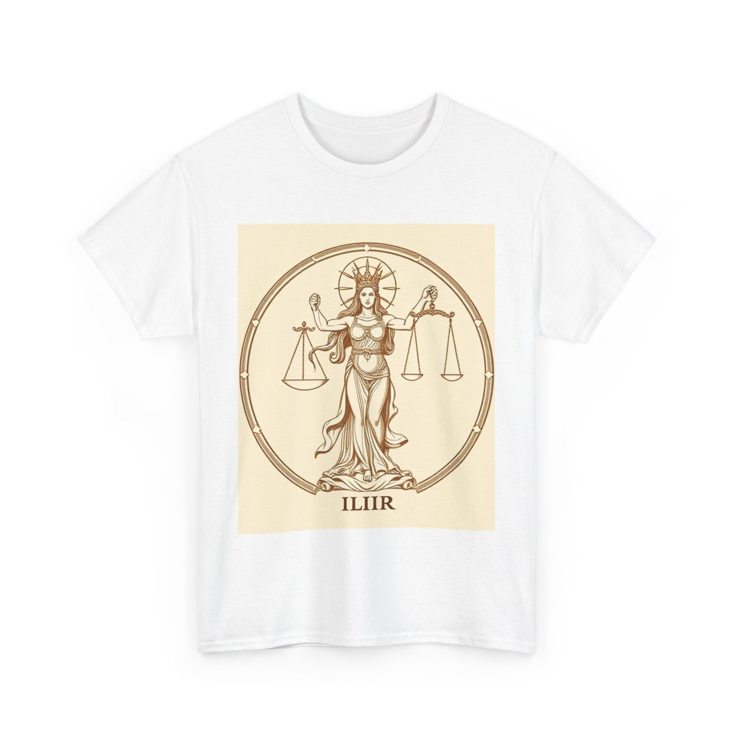 Unisex Heavy Cotton T-Shirt, Libra Goddess v1, Zodiac Design
