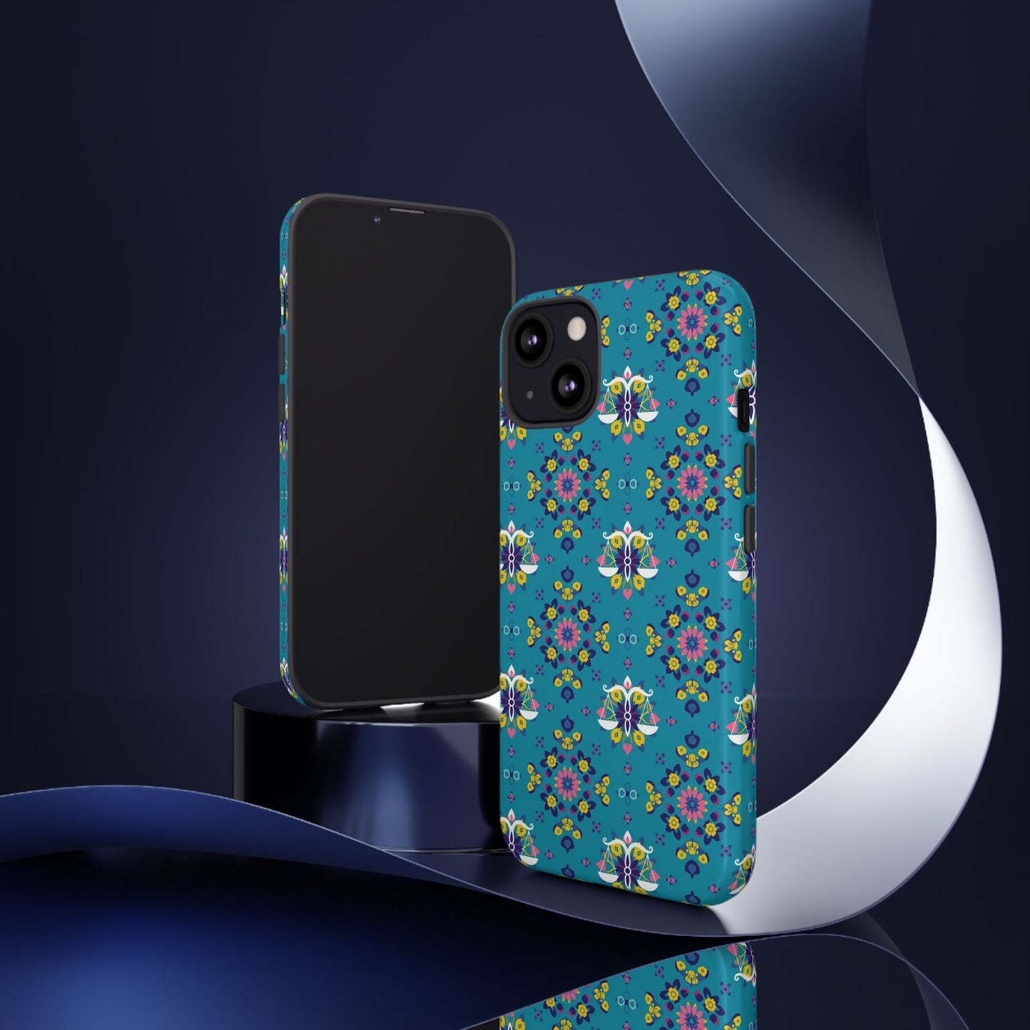 Tough Cases, Libra, Zodiac v2, Flower Pattern