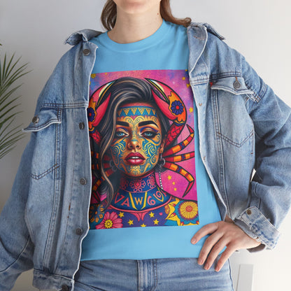 Unisex Heavy Cotton T-Shirt, Cancer, Zodiac v3, Sexy Art