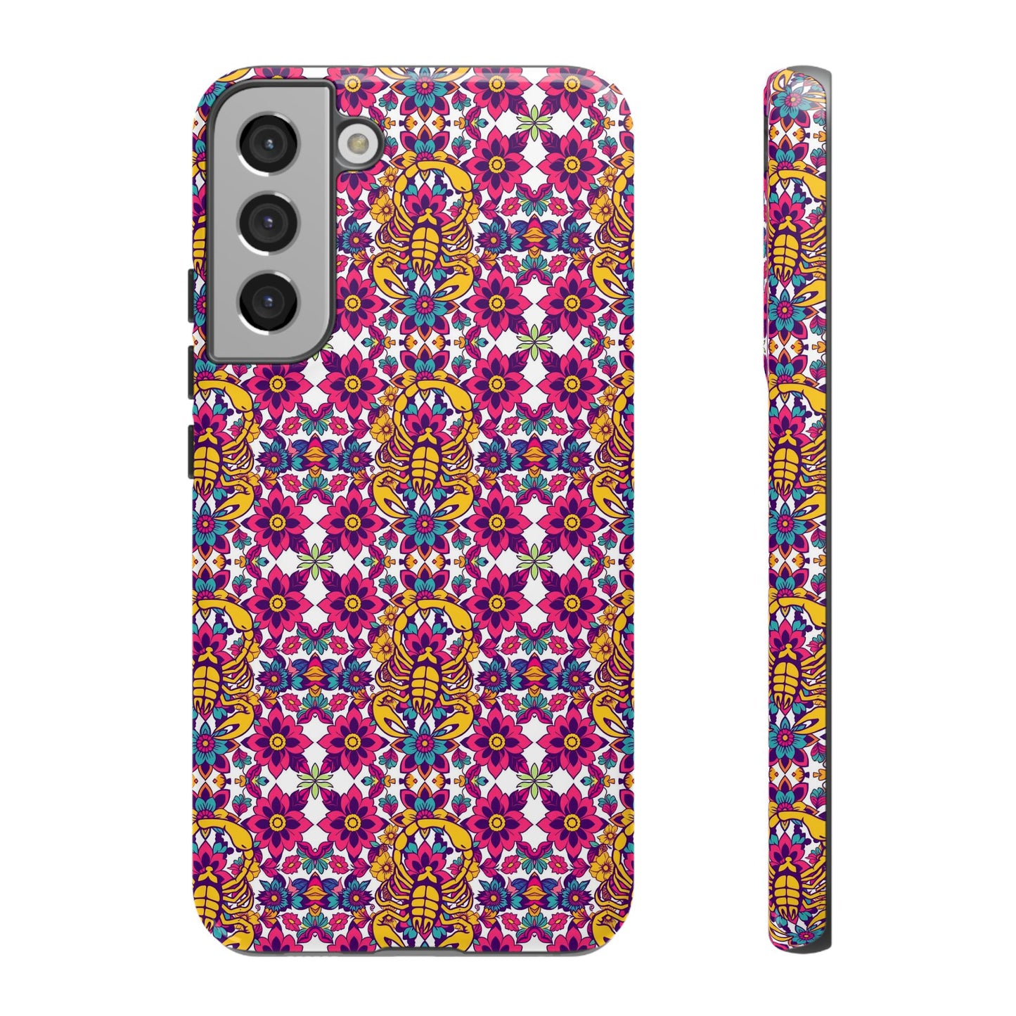 Tough Cases, Scorpio, Zodiac v2, Flower Pattern