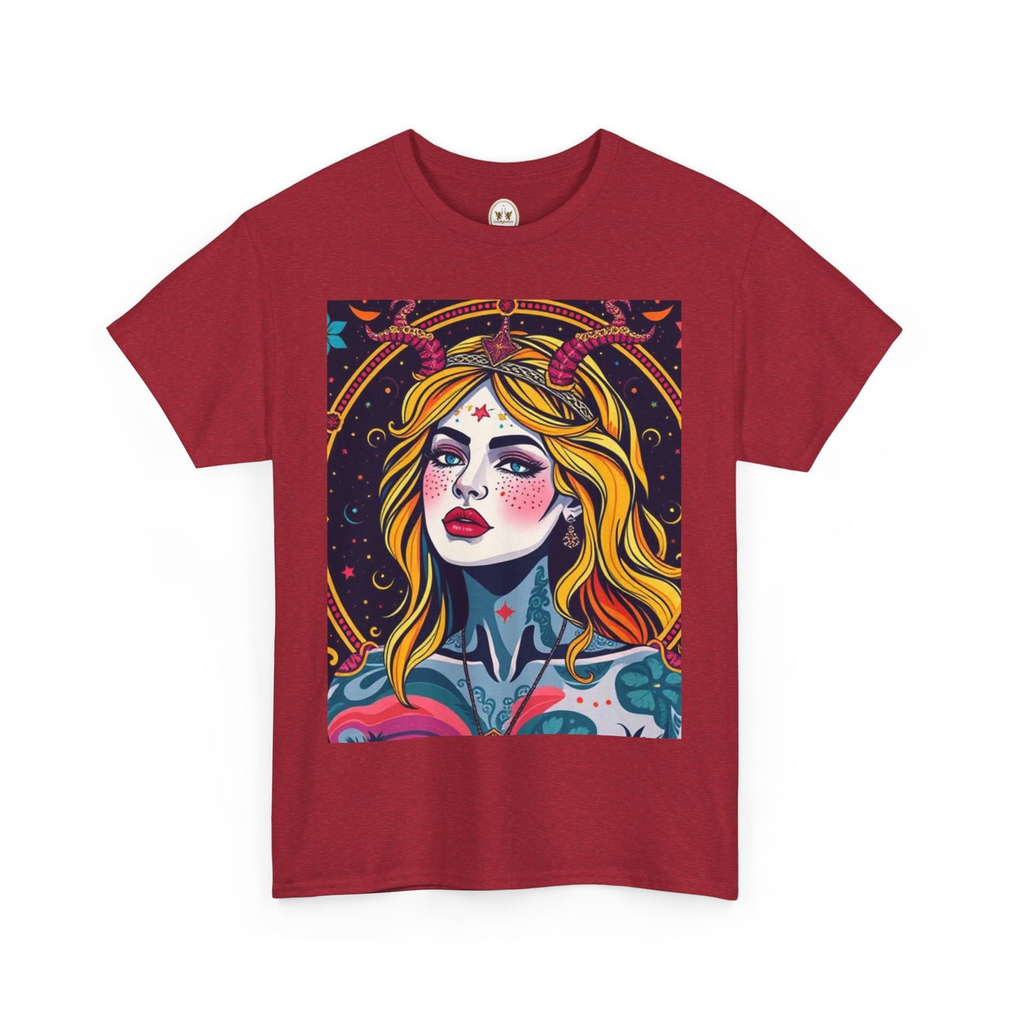 Unisex Heavy Cotton T-Shirt, Virgo, Zodiac v2, Sexy Art