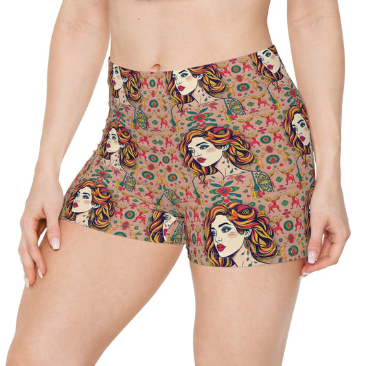 Women's Shorts, (AOP), Virgo, Zodiac v5, Sexy Pattern