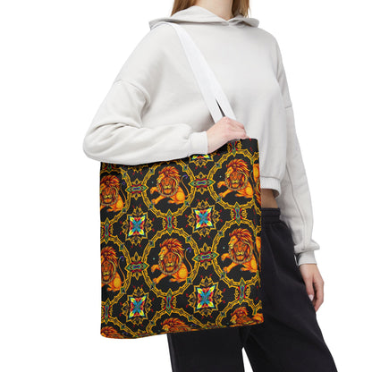Tote Bag (AOP), Leo, Zodiac, Jewel Pattern