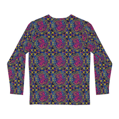 Men's Long Sleeve Shirt, (AOP), Capricorn, Zodiac, Pattern