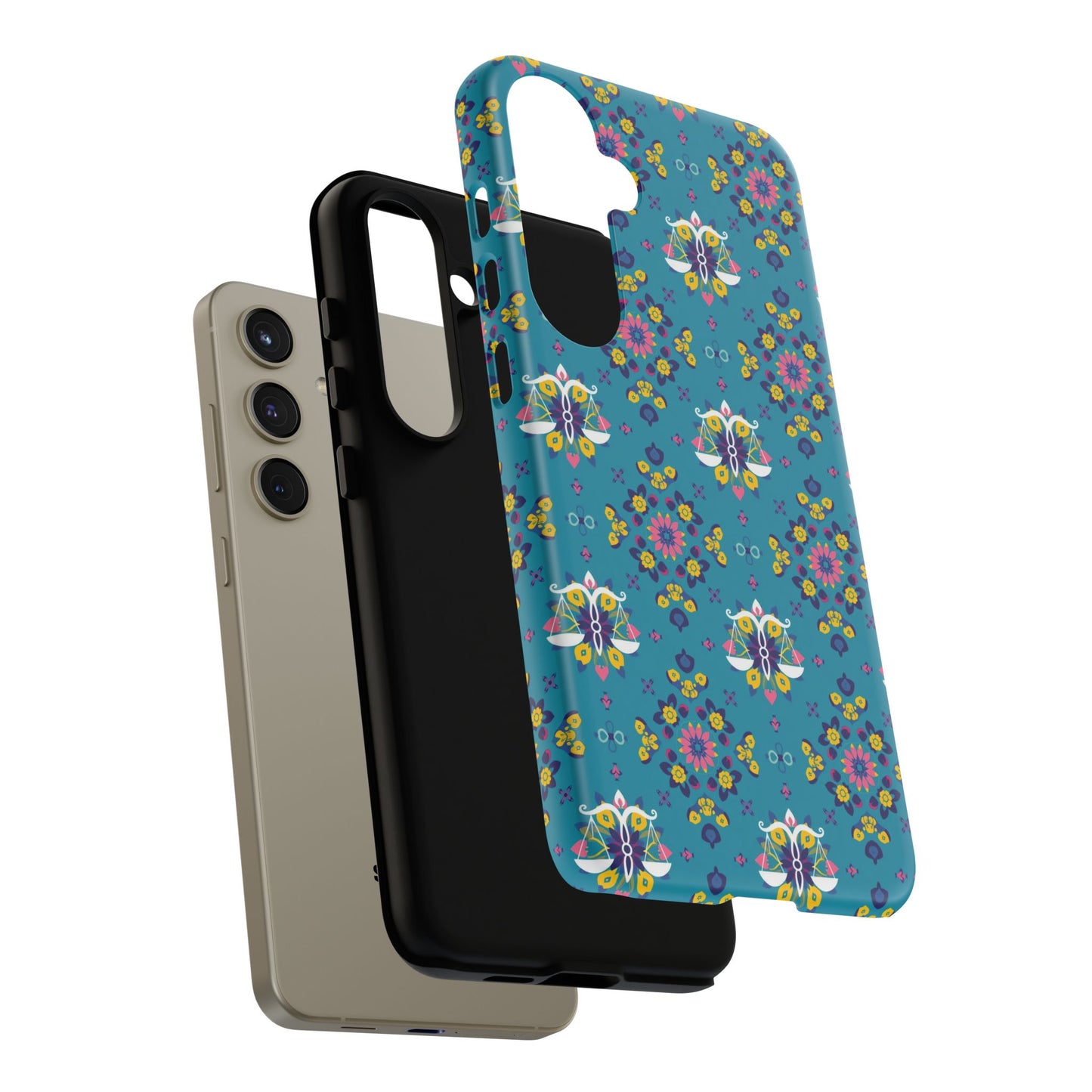 Tough Cases, Libra, Zodiac v2, Flower Pattern