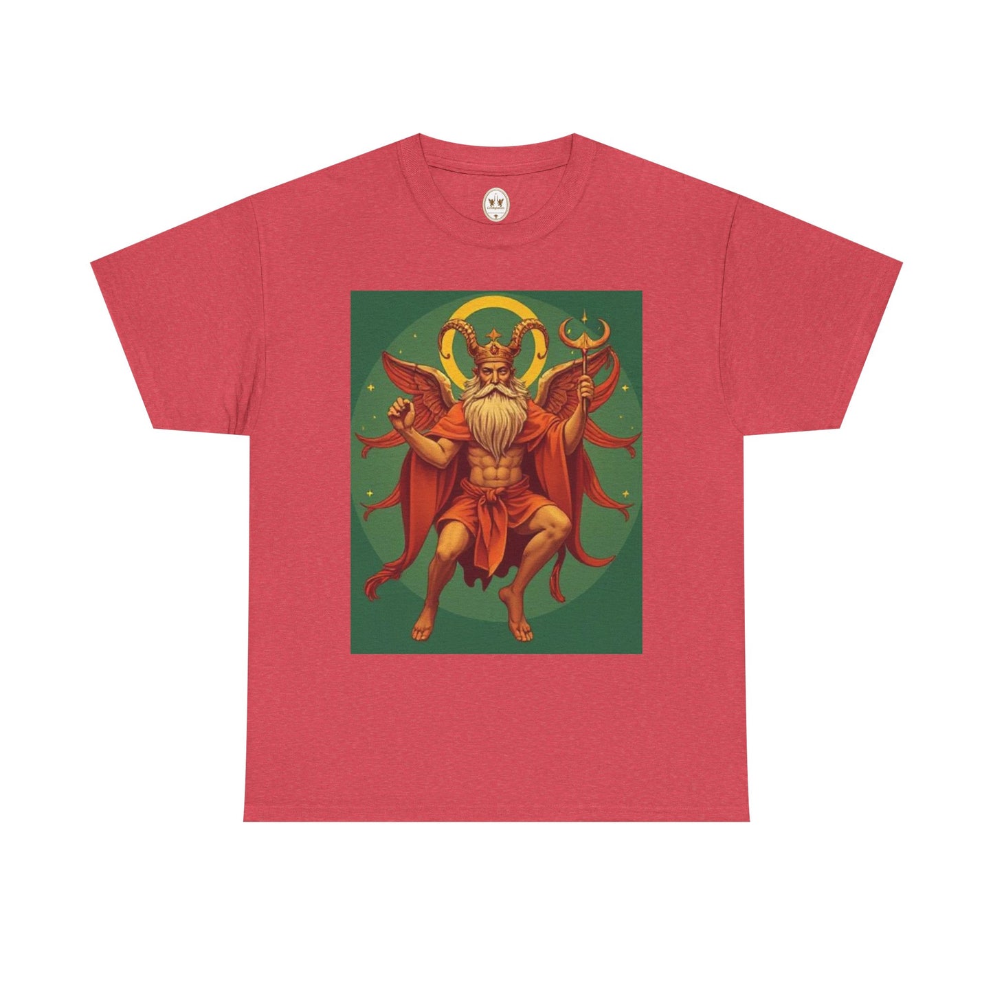 Unisex Heavy Cotton T-Shirt, Aries God 1v, Zodiac Design