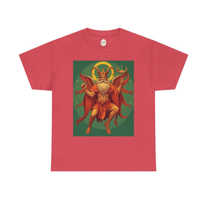 Unisex Heavy Cotton T-Shirt, Aries God 1v, Zodiac Design