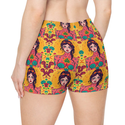 Women's Shorts, (AOP), Virgo, Zodiac v4, Sexy Pattern