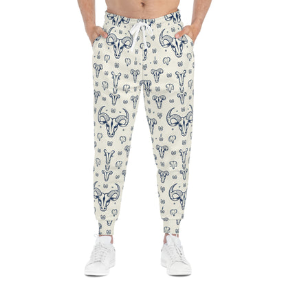 Athletic Joggers, Zodiac Design, Pattern v1, Taurus, AOP