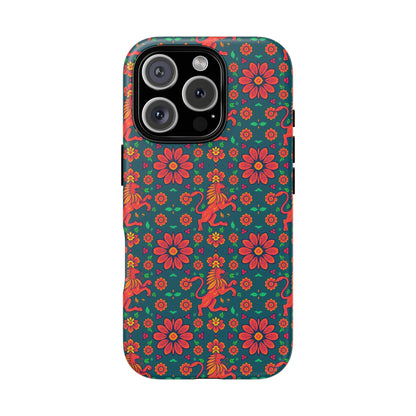 Tough Cases, Leo, Zodiac v2, Flower Pattern