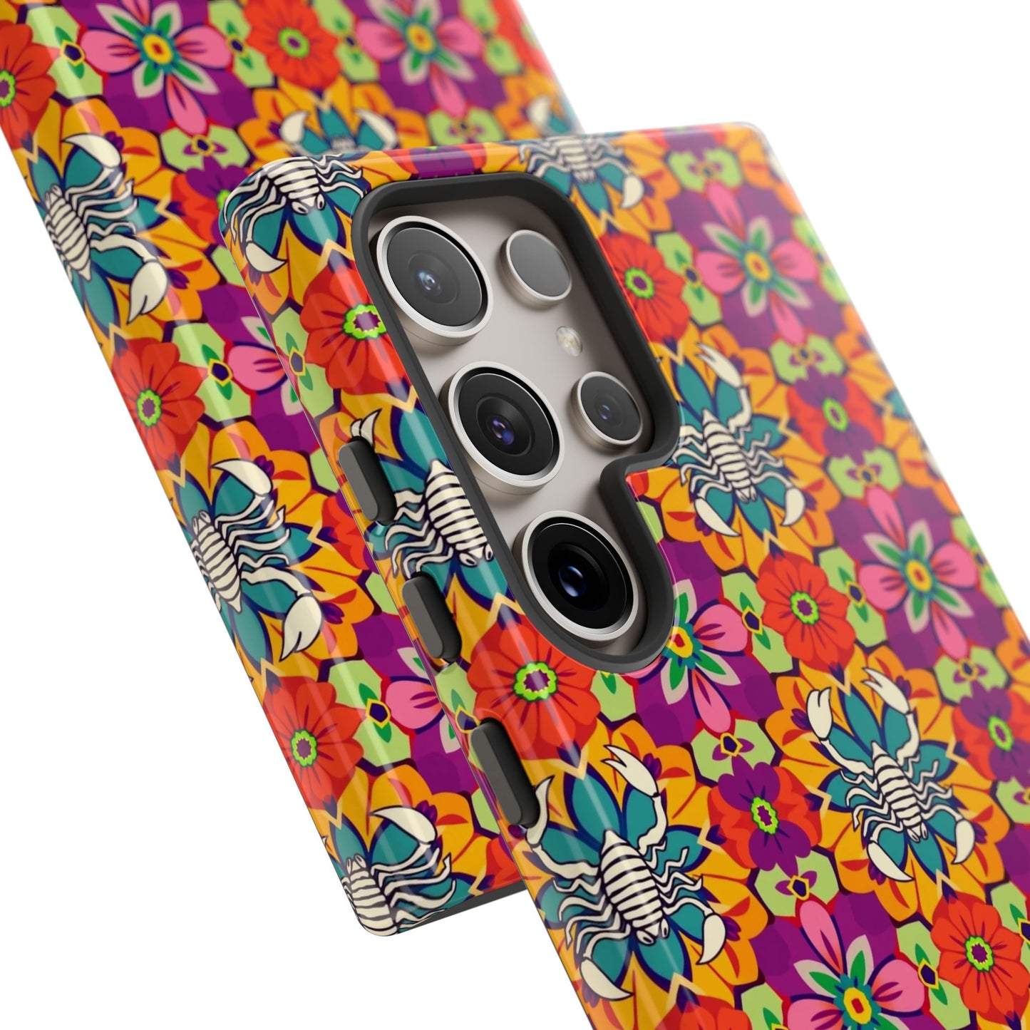 Tough Cases, Scorpio, Zodiac v3, Flower Pattern