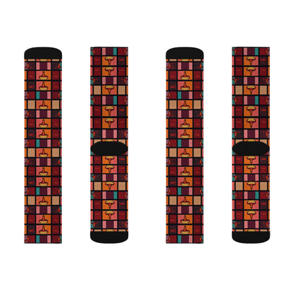 Sublimation Socks, Taurus, Zodiac, Shapes Pattern