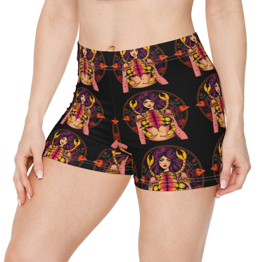 Women's Shorts, (AOP), Scorpio, Zodiac v1, Sexy Pattern