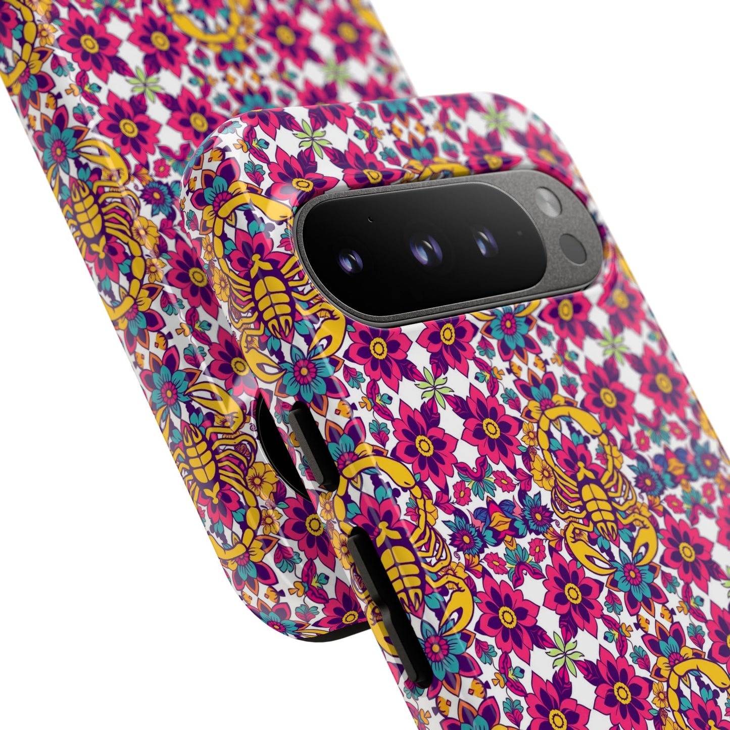 Tough Cases, Scorpio, Zodiac v2, Flower Pattern