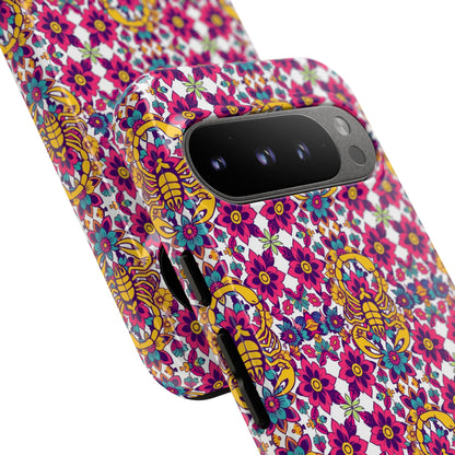 Tough Cases, Scorpio, Zodiac v2, Flower Pattern
