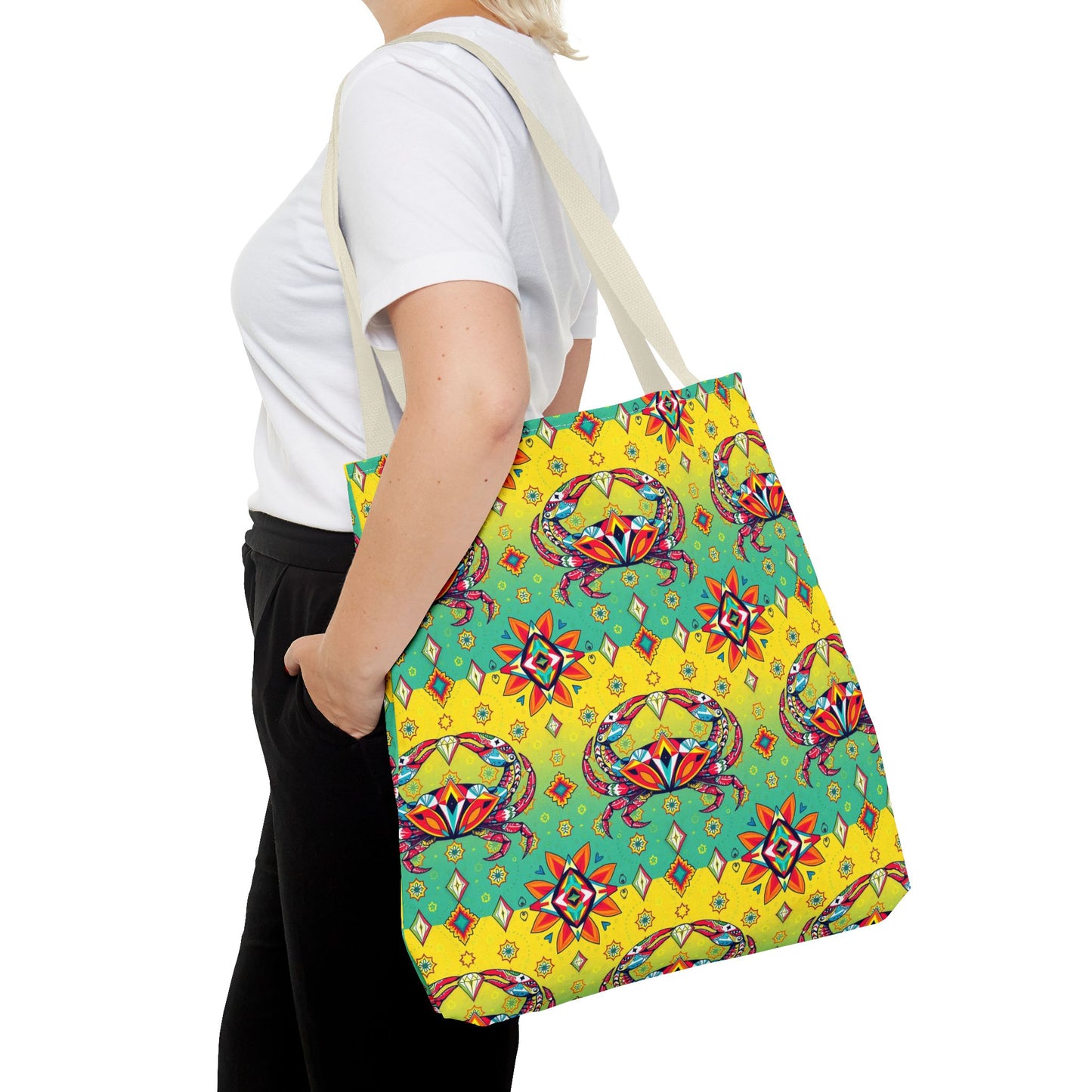 Tote Bag (AOP), Cancer, Zodiac, Jewel Pattern