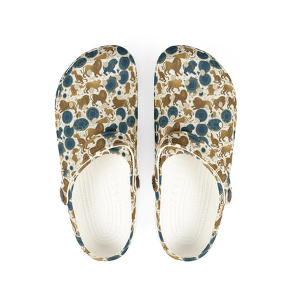 EVA Foam Rubber Shoes, (AOP), Leo, Zodiac, Pattern